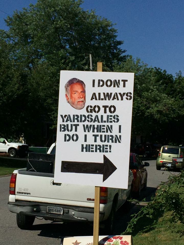 Most Interesting Man Funny Yardsale Sign
