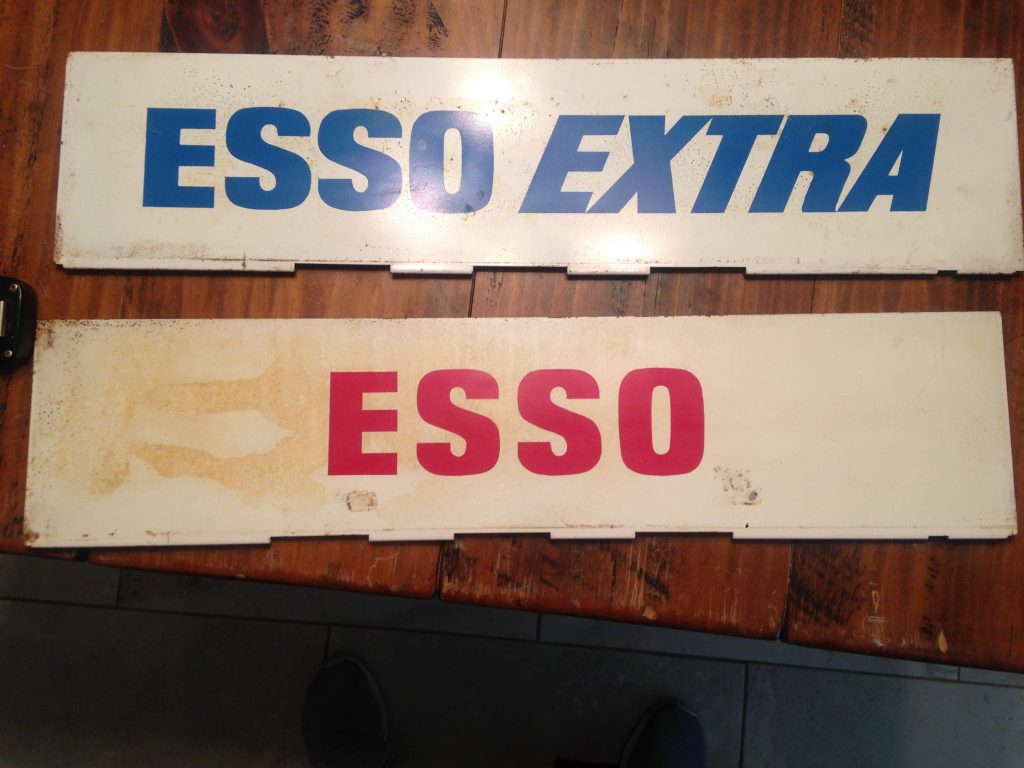 Vintage Metal Esso Signs Gas Advertising