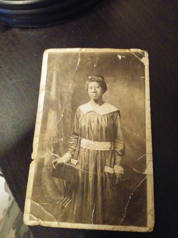 Black Americana RPPC Postcard Lady In Gown