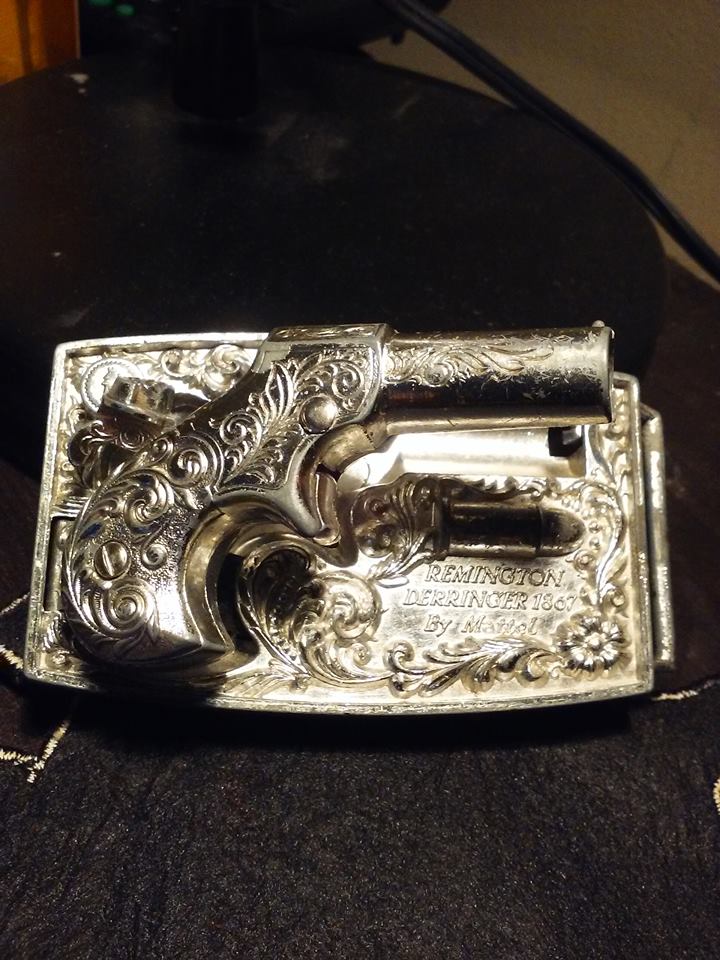 Remington Cap Gun Belt Buckle