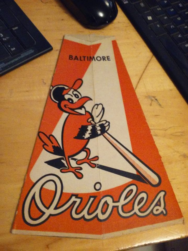 Vintage Baltimore Orioles Cardboard Megaphone