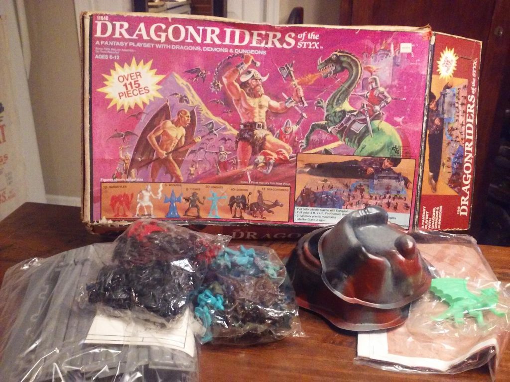 Vintage Dragon Riders Of The Styx Complete Playset