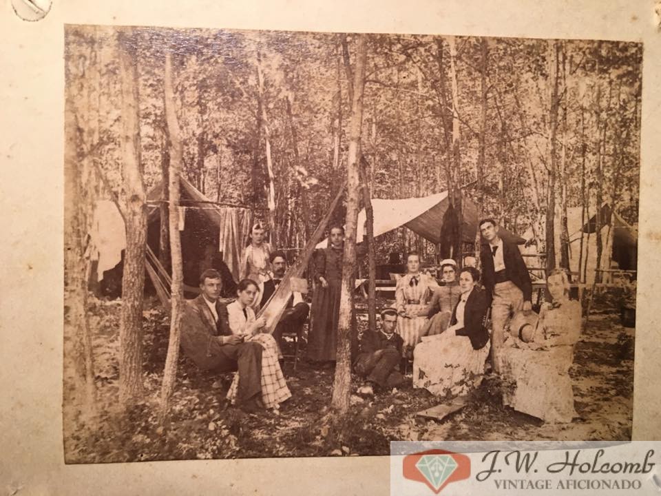 1890 Camping CDV Cabinet Card Photo