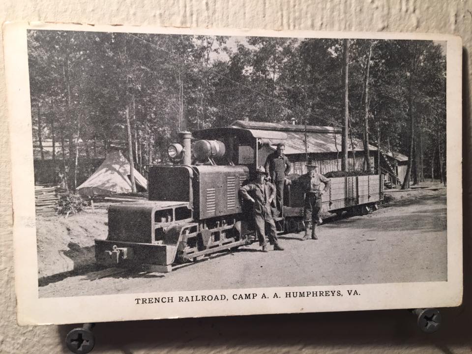 Trench Railroad RPPC Camp AA Humphreys VA