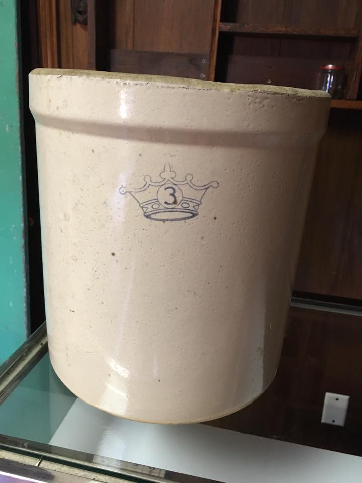 Vintage 3 Gallon USA Crown Crock