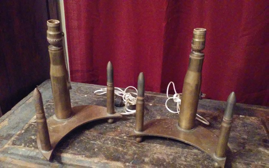 Large WW2 Trench Art Lamps
